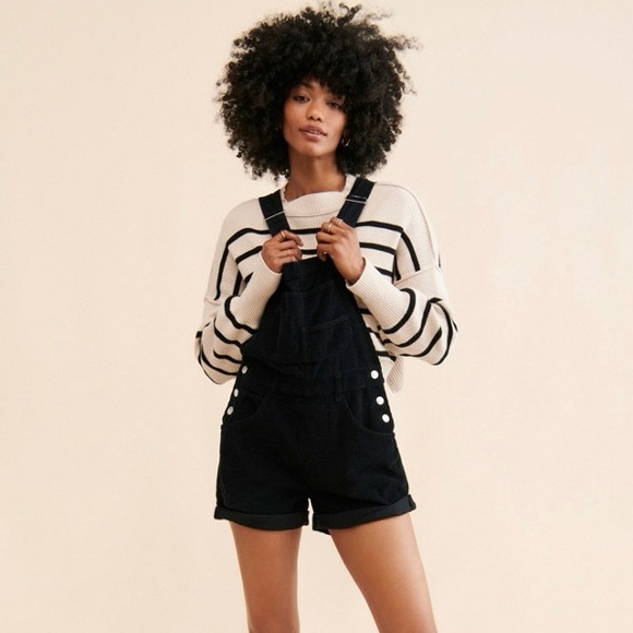 We the Free Ziggy Cord Shortalls (Black)